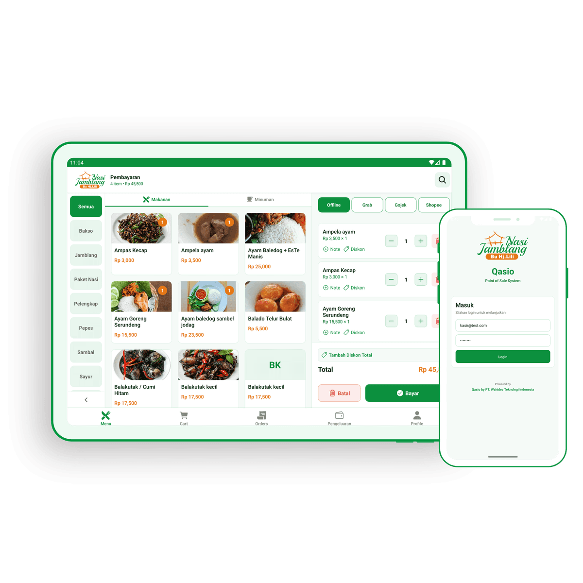 Portofolio Qasio — Nasi Jamblang Bu Hj. Lily, Kuliner di Kab. Cirebon