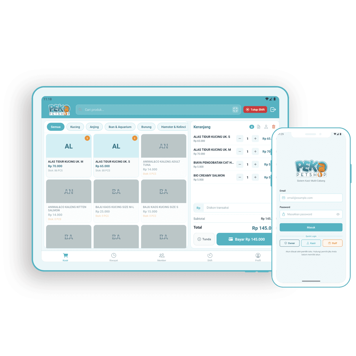 Portofolio Qasio — Peko Petshop, Retail di Kota Pekalongan