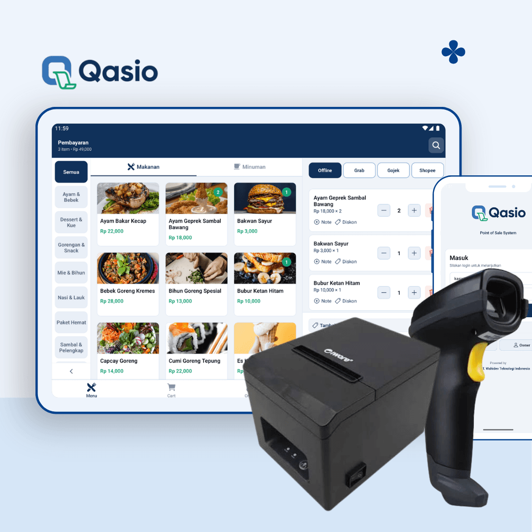 Aplikasi Kasir Full Custom + Printer Thermal Iware + Scanner